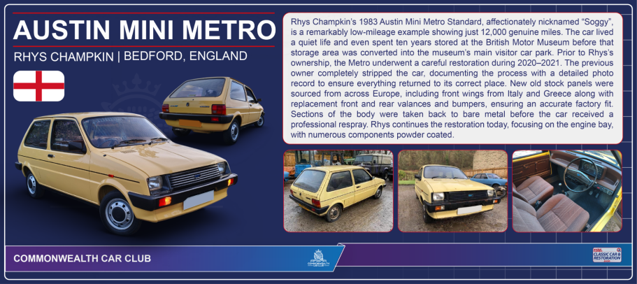 Description of an Austin Mini Metro car with detailed specifications and features.
